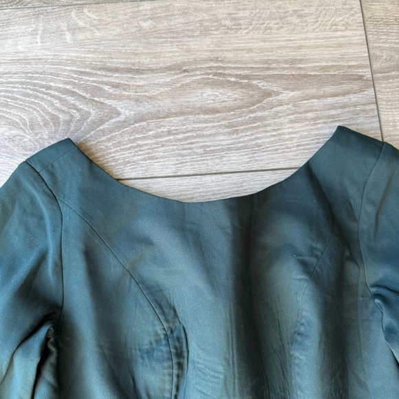 Modish Elegant Dark Green Ruffle Midi Dress - Picture 5 of 15